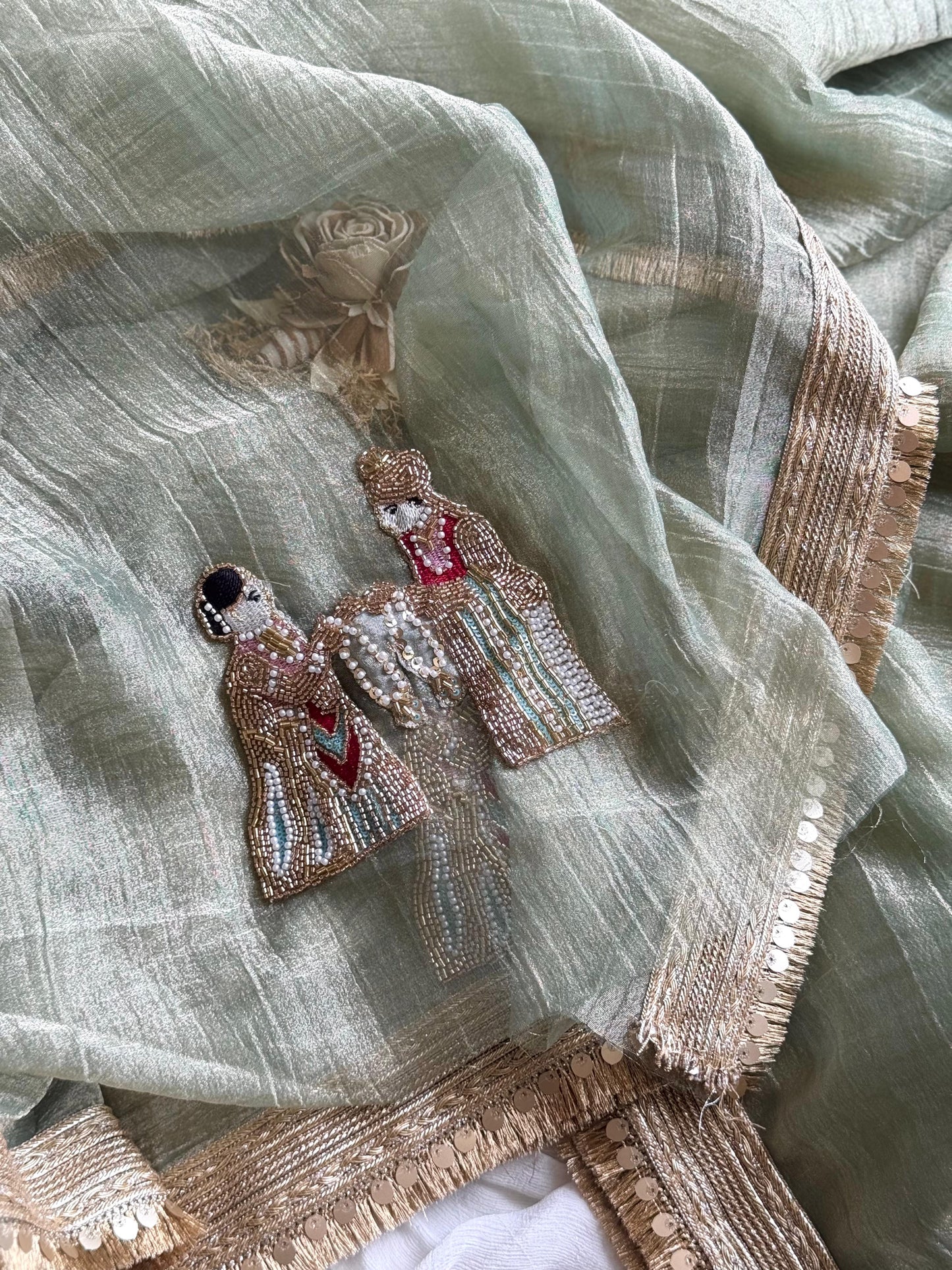 Pure soft Banarasi tissue silk saree