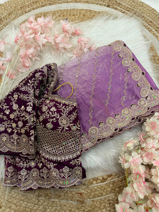 Space silk saree