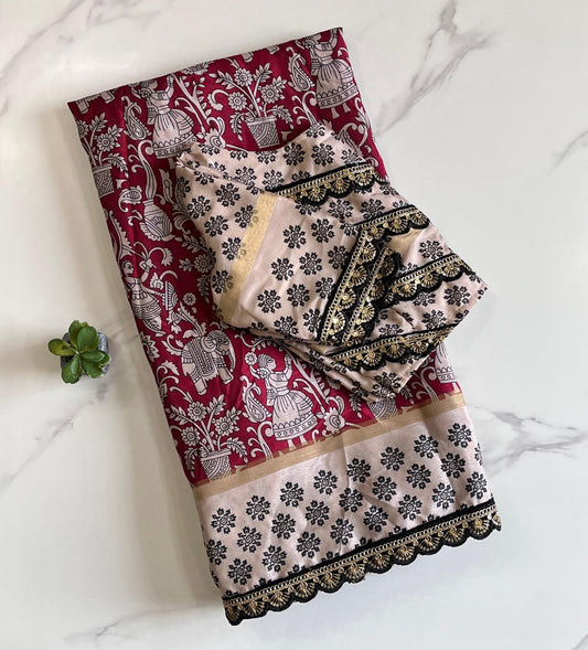 Pure Blooming silk georgette saree