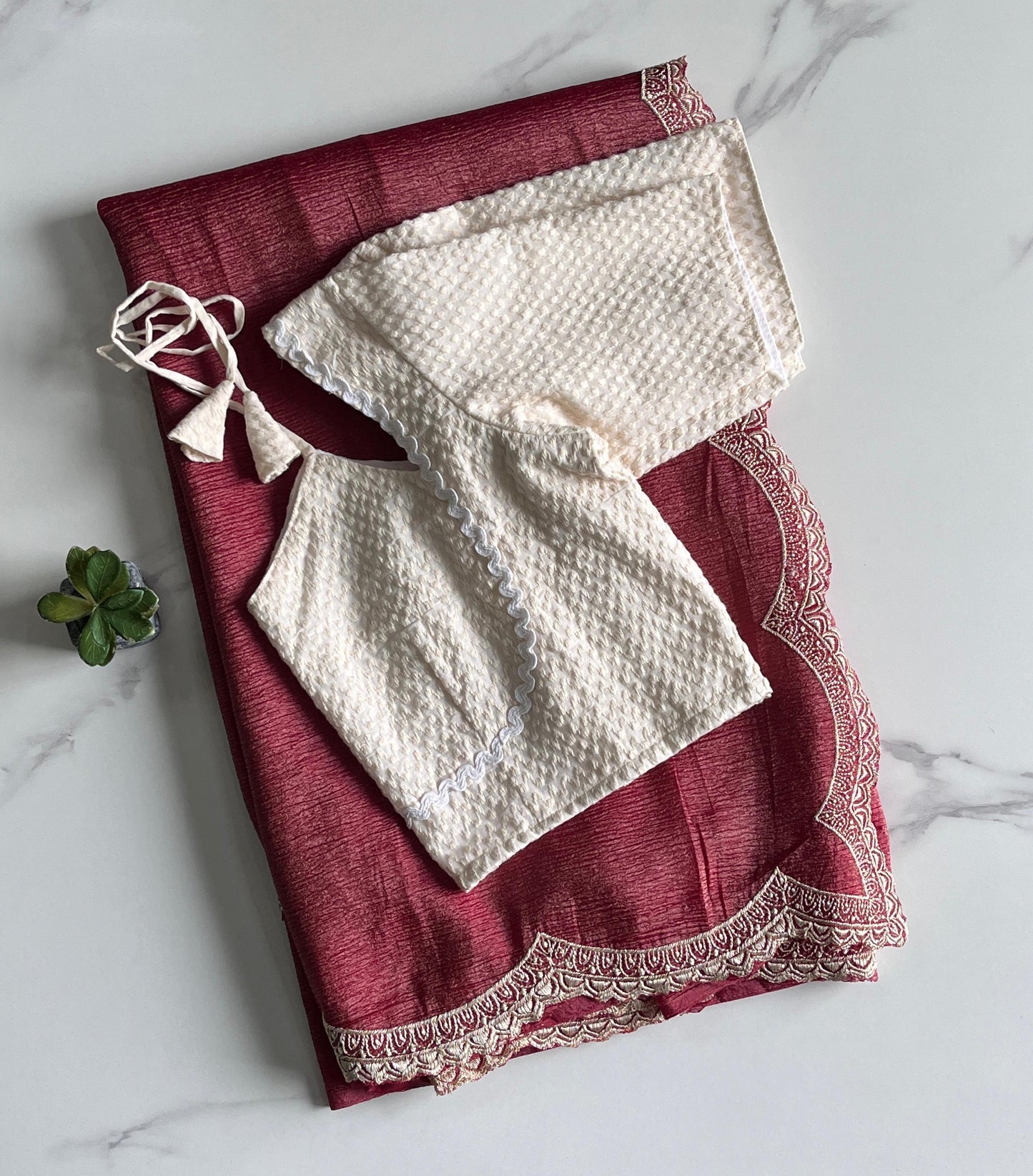 Crunchy crush saree