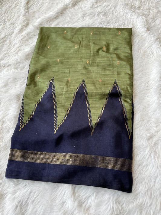 Dupion crepe silk saree
