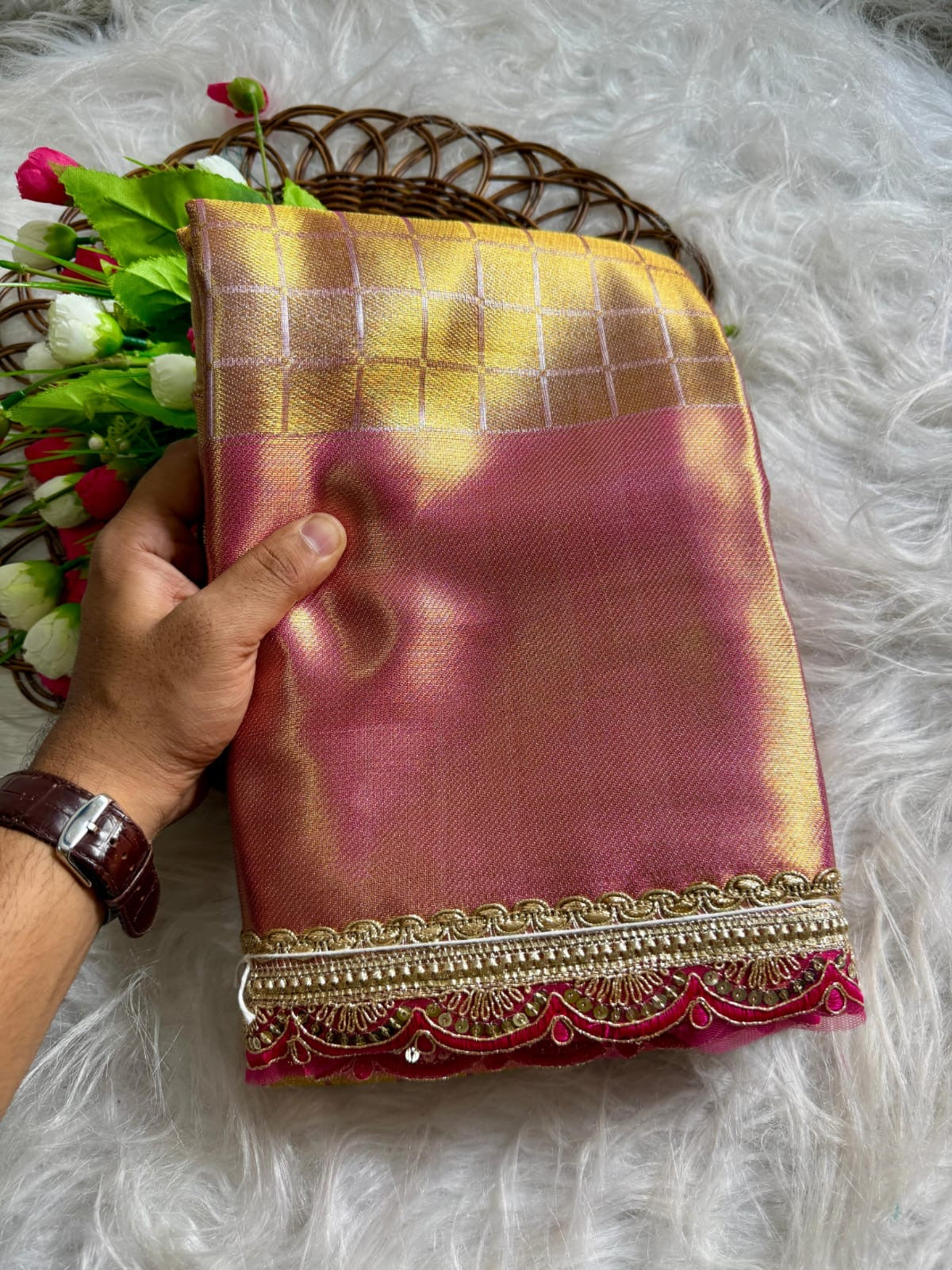 Tissue silk saree
