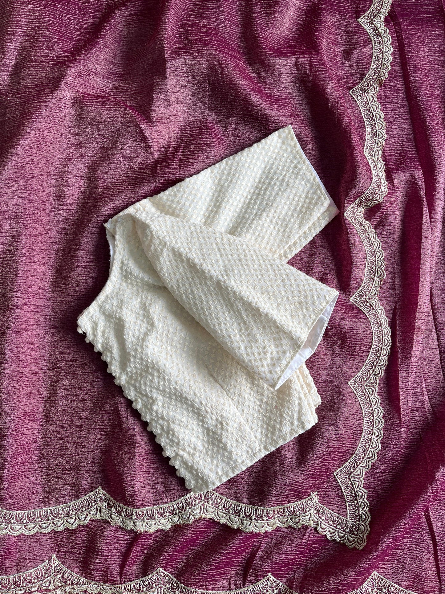 Crunchy crush saree