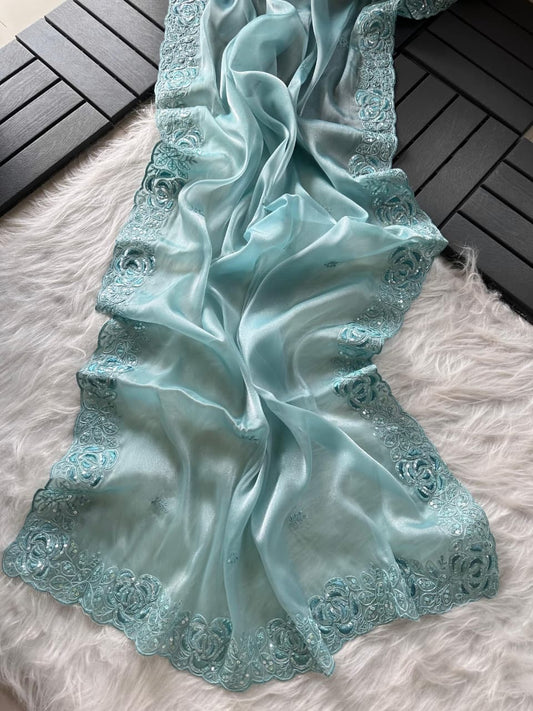 Super soft simmer tissue saree