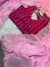 Georgette handwork saree