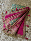 Katan georgette silk saree