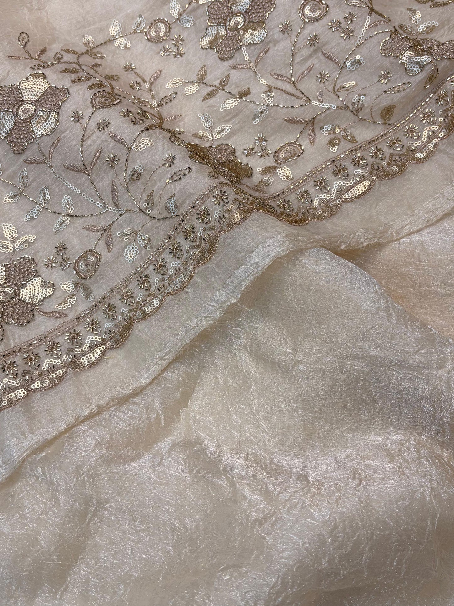 Pure party wear fancy crush salsa fabric