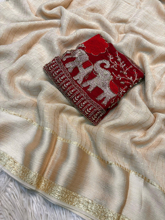 Viscose Georgette saree