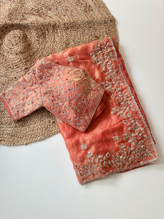 Soft satin silk saree
