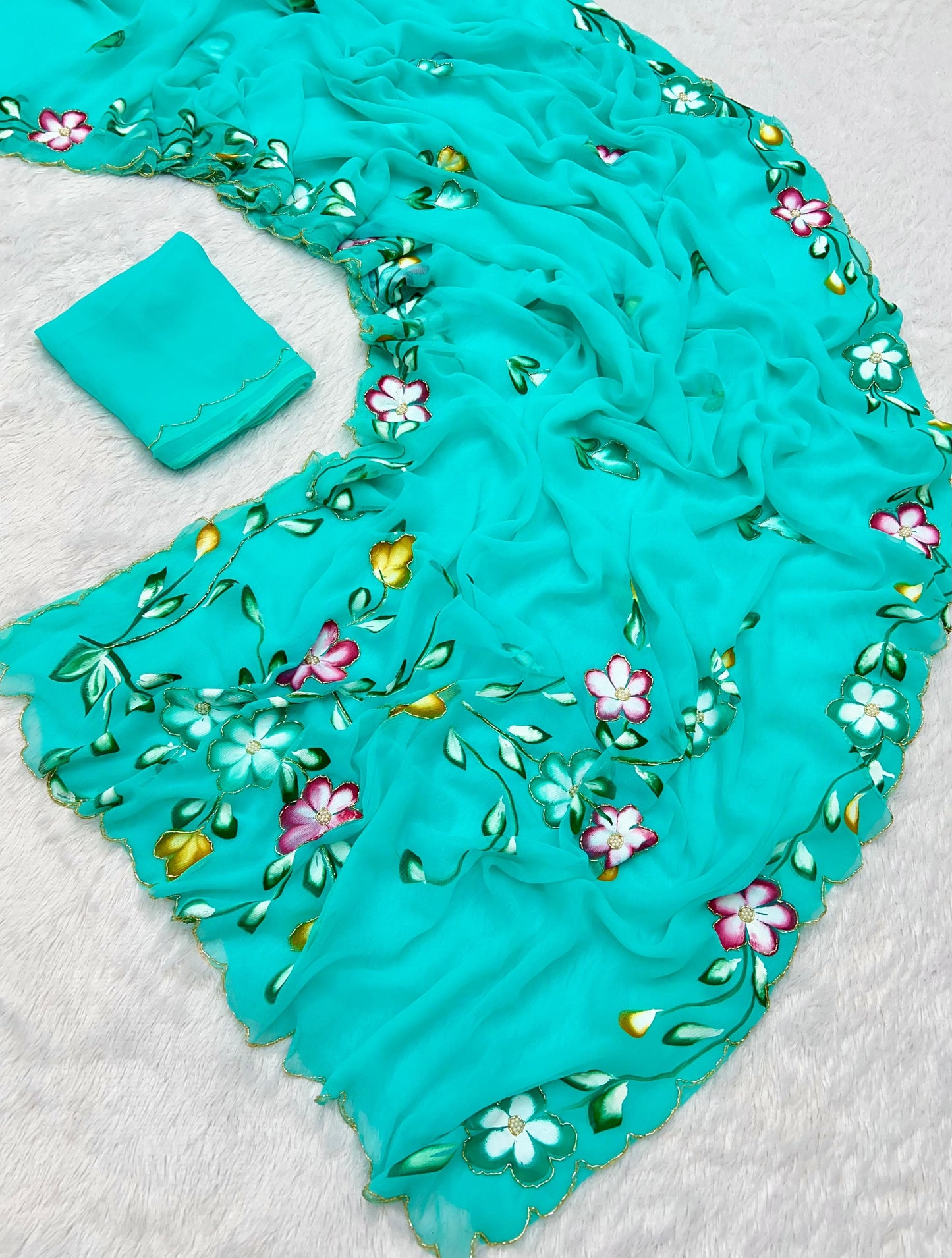 Pure chiffon saree