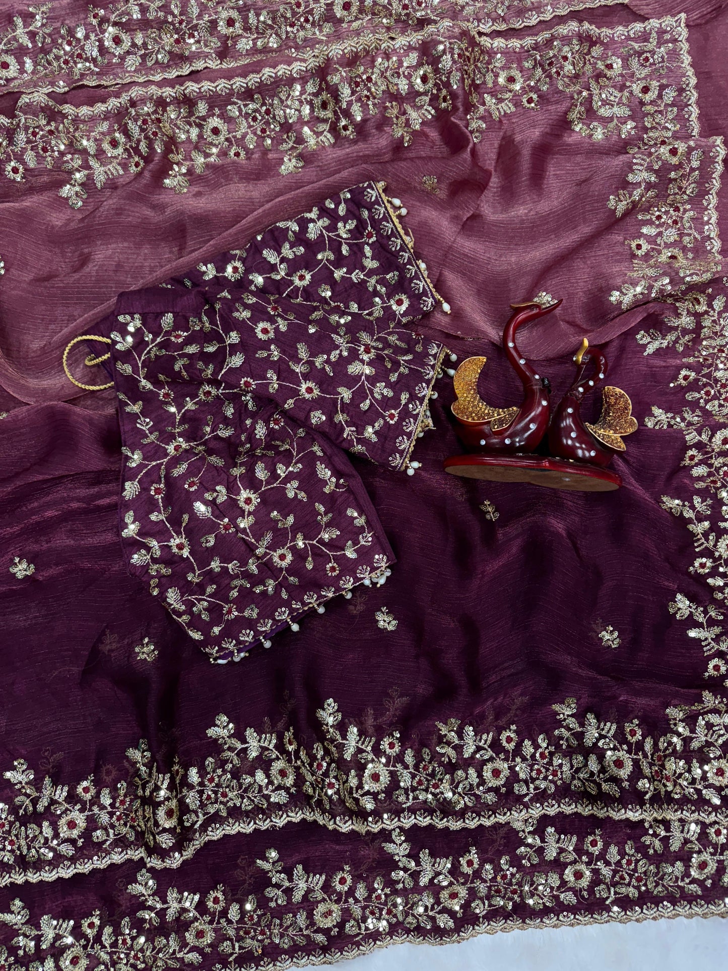 Soft chiffon silk saree