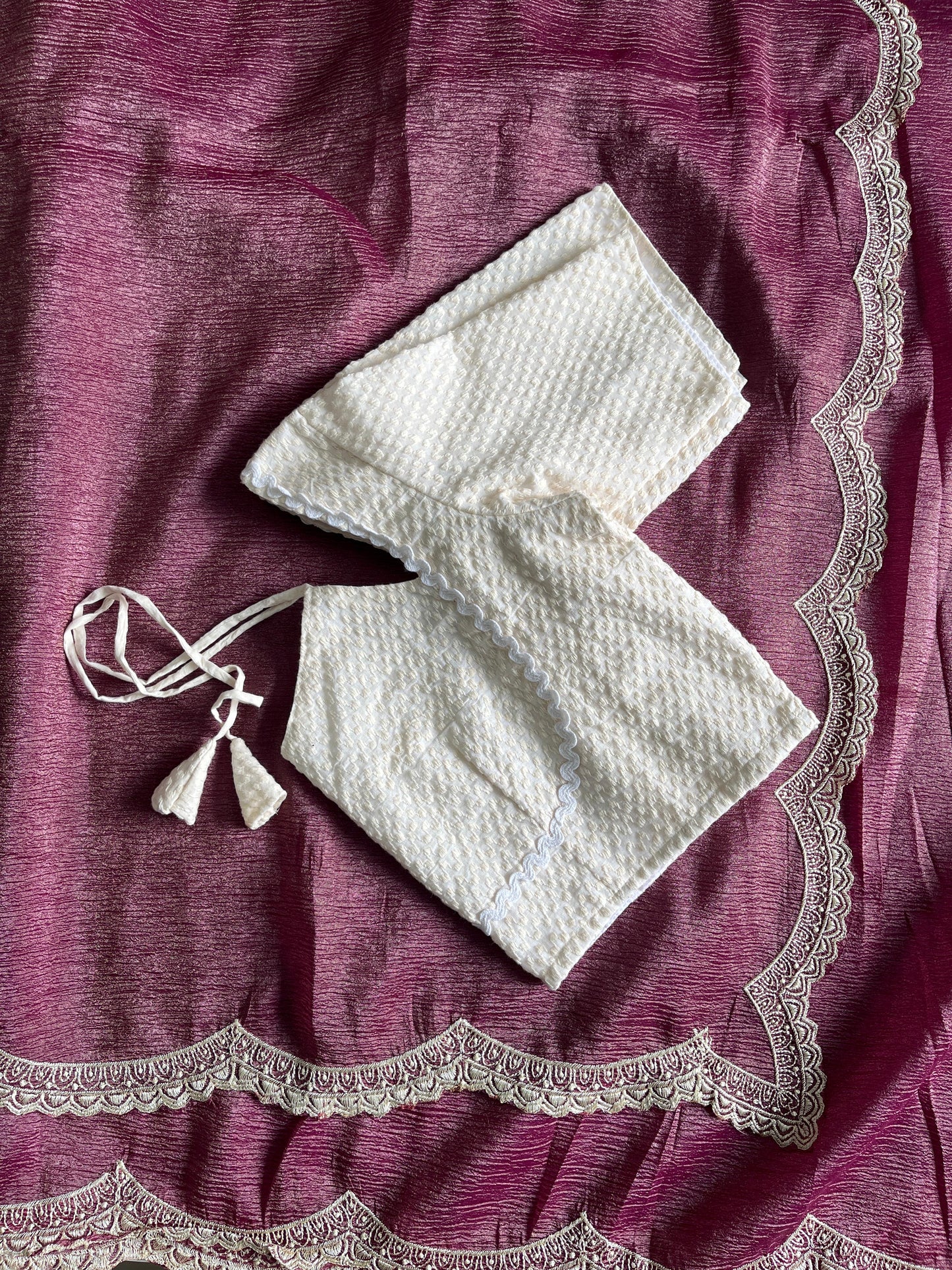 Crunchy crush saree