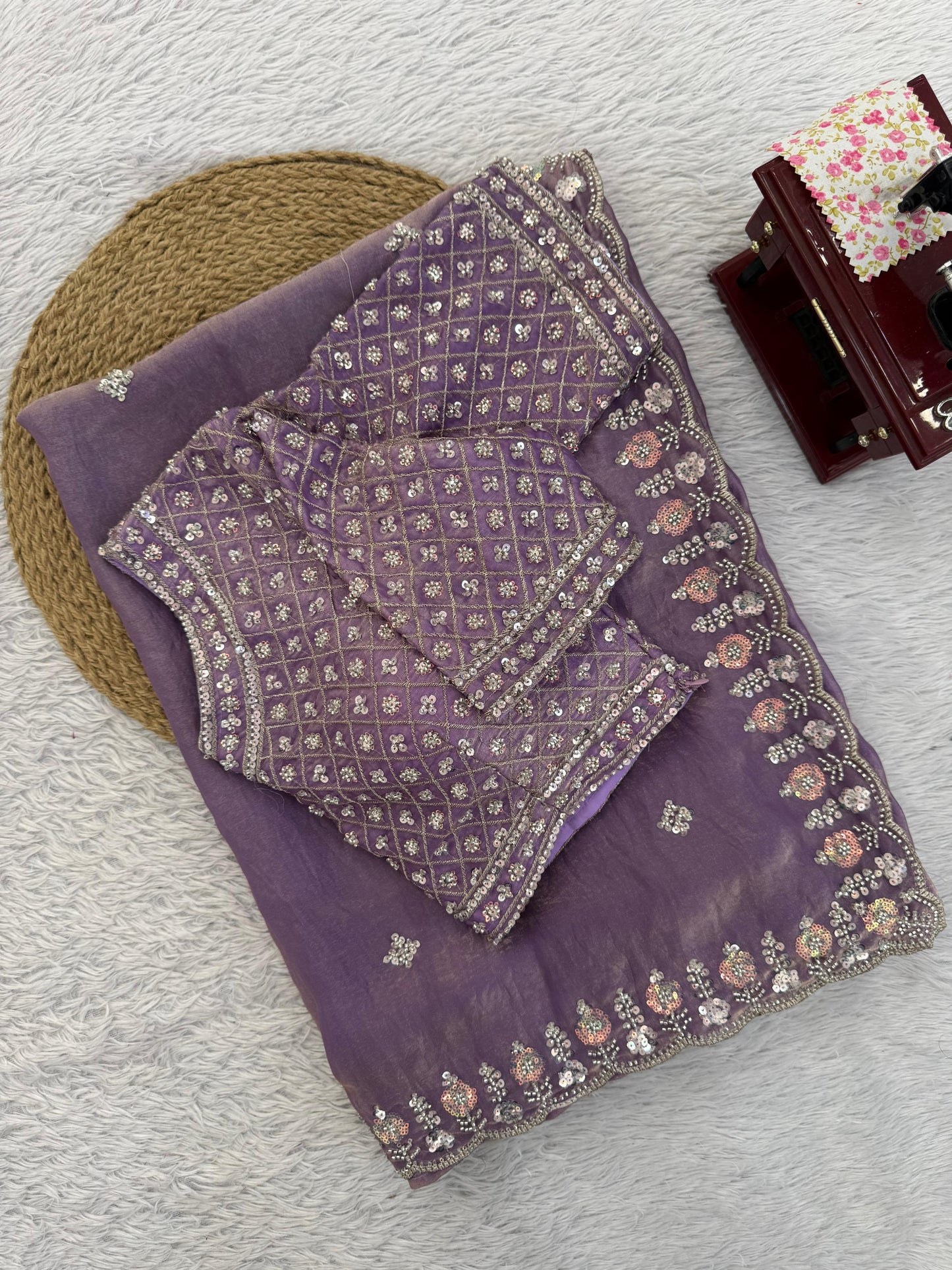 Satin silk saree
