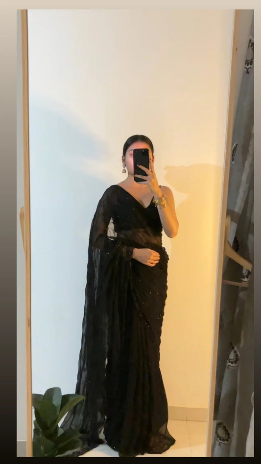 Faux Georgette saree