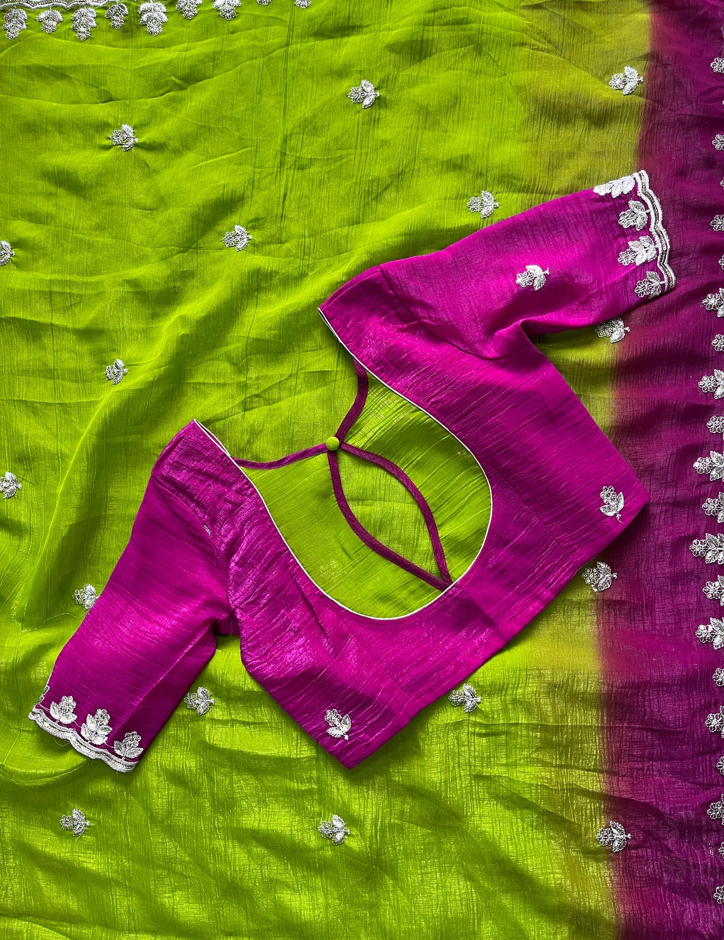 Crunchy silk saree