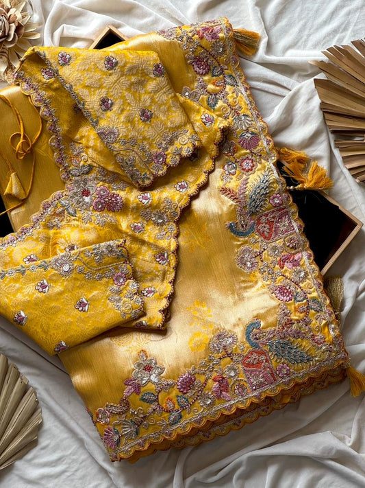 Pure soft dola silk saree