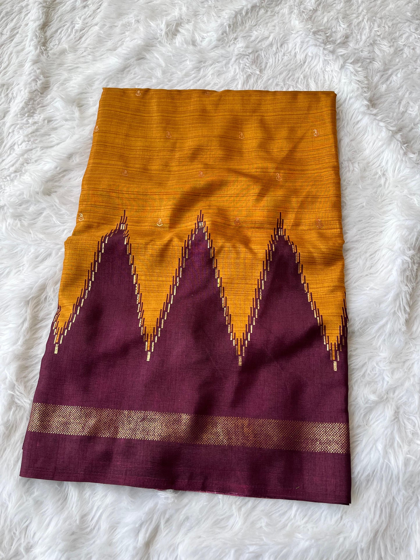 Dupion crepe silk saree