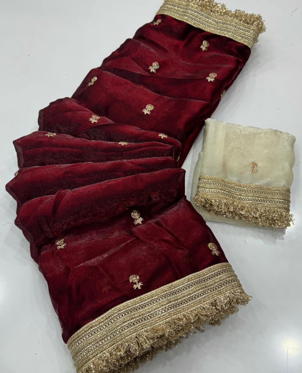 Space Sattin silk saree