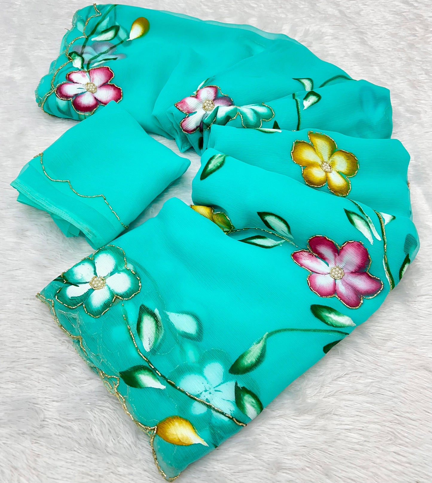 Pure chiffon saree