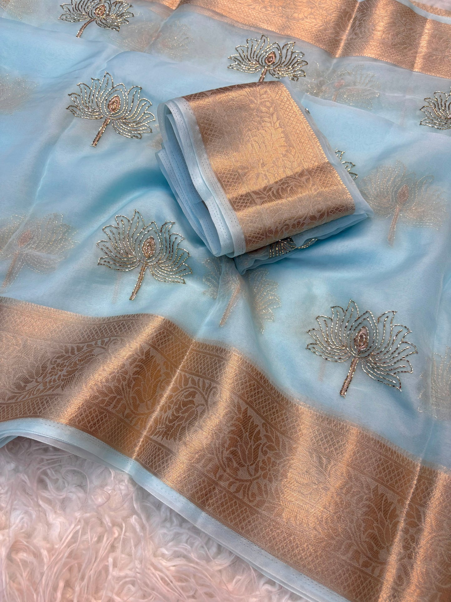 Organza silk saree
