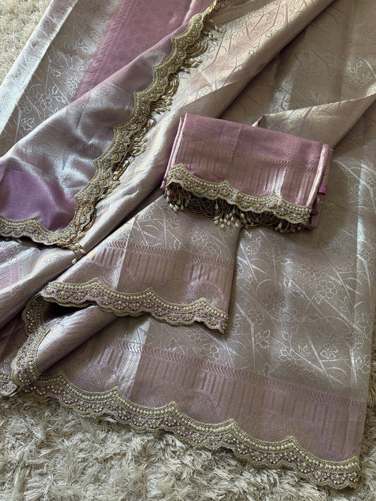 Kanjivaram bridal Waskat Banarasi Silk Saree