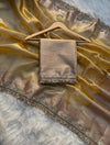Glass tissue silk saree