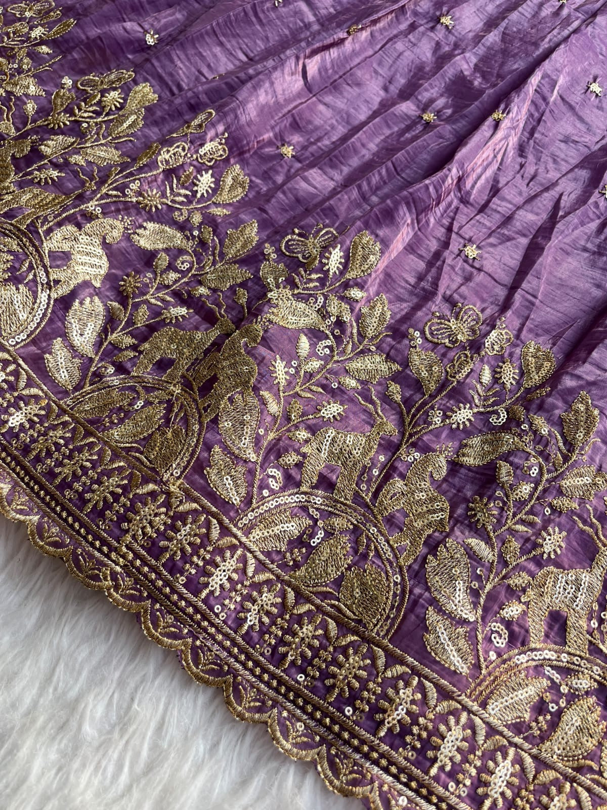 Gold crush lehenga