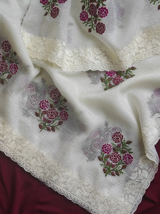 Georgette chiffon saree