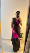 viscose chinnon saree with beautiful cutdana buttis