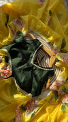 Pure soft silk saree with beautiful flower prints