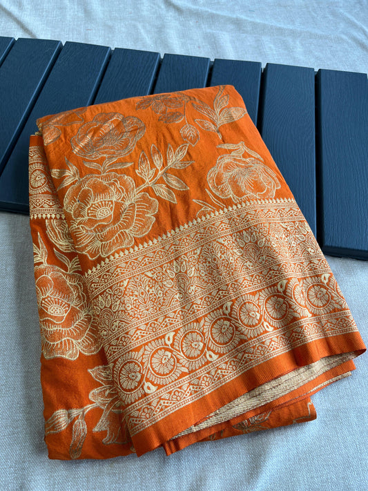 Soft khadi Georgette Silk Saree