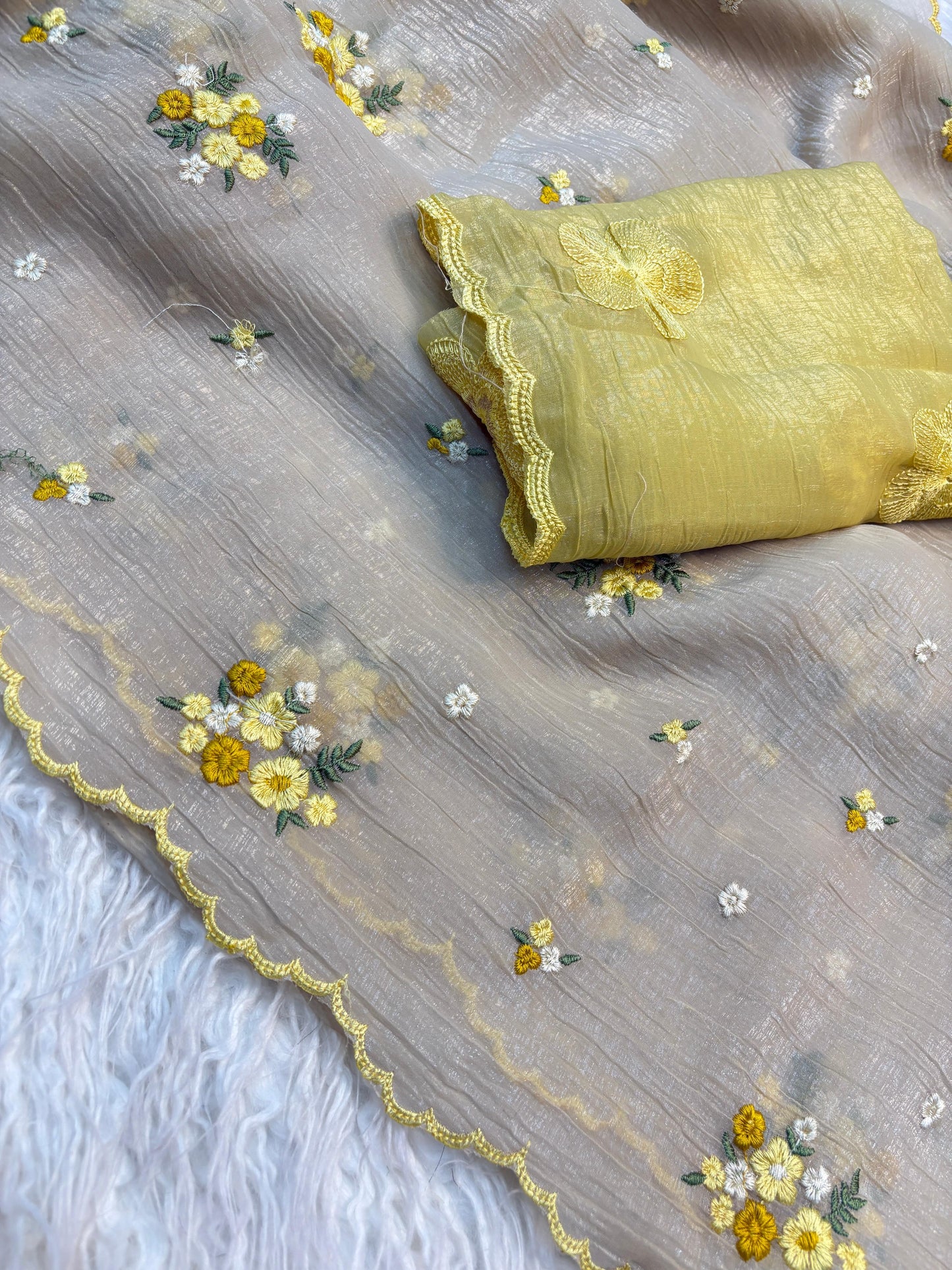 Crunchy silk saree