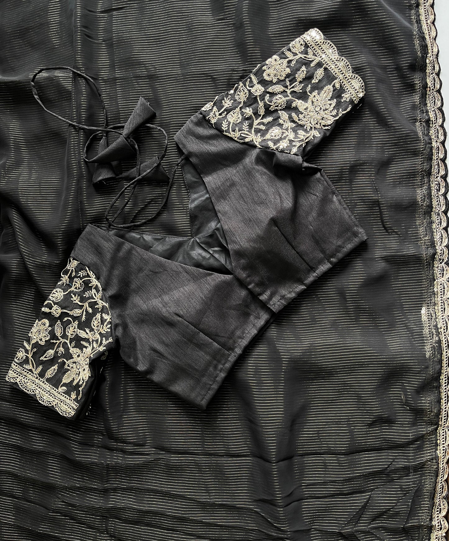 Pure chiffon georgette saree
