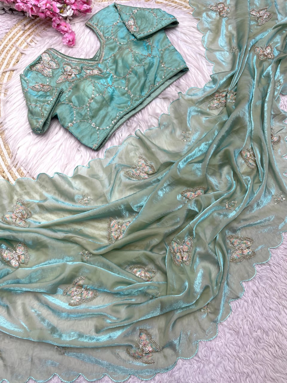 Fendi Satin Saree