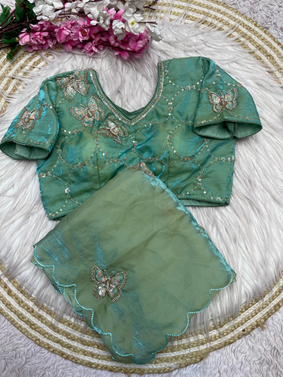 Fendi Satin Saree