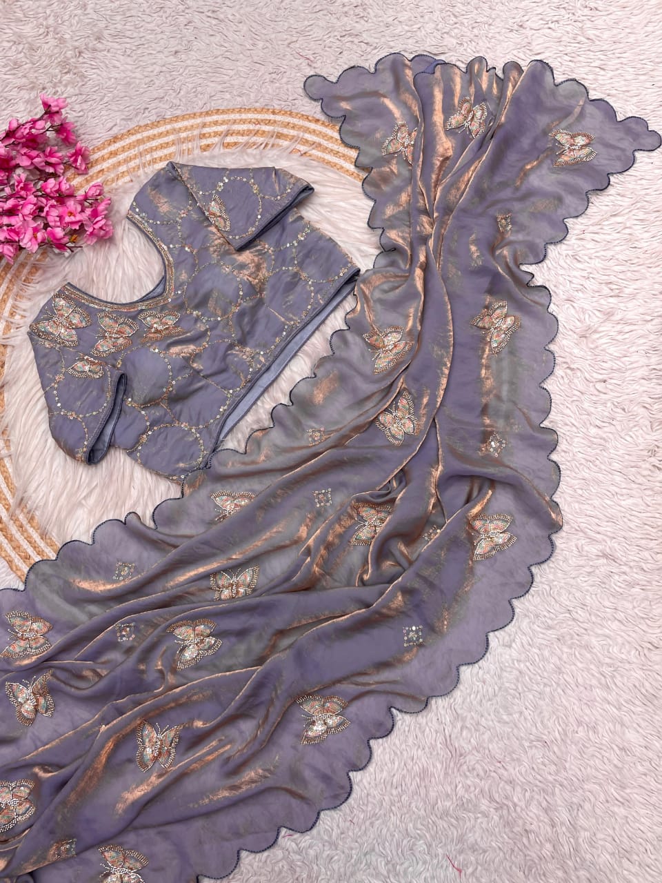 Fendi Satin Saree