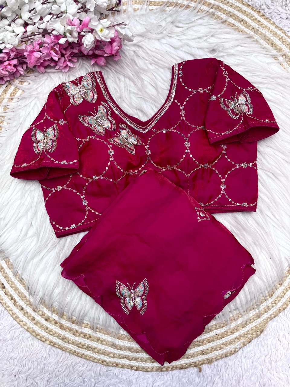 Fendi Satin Saree