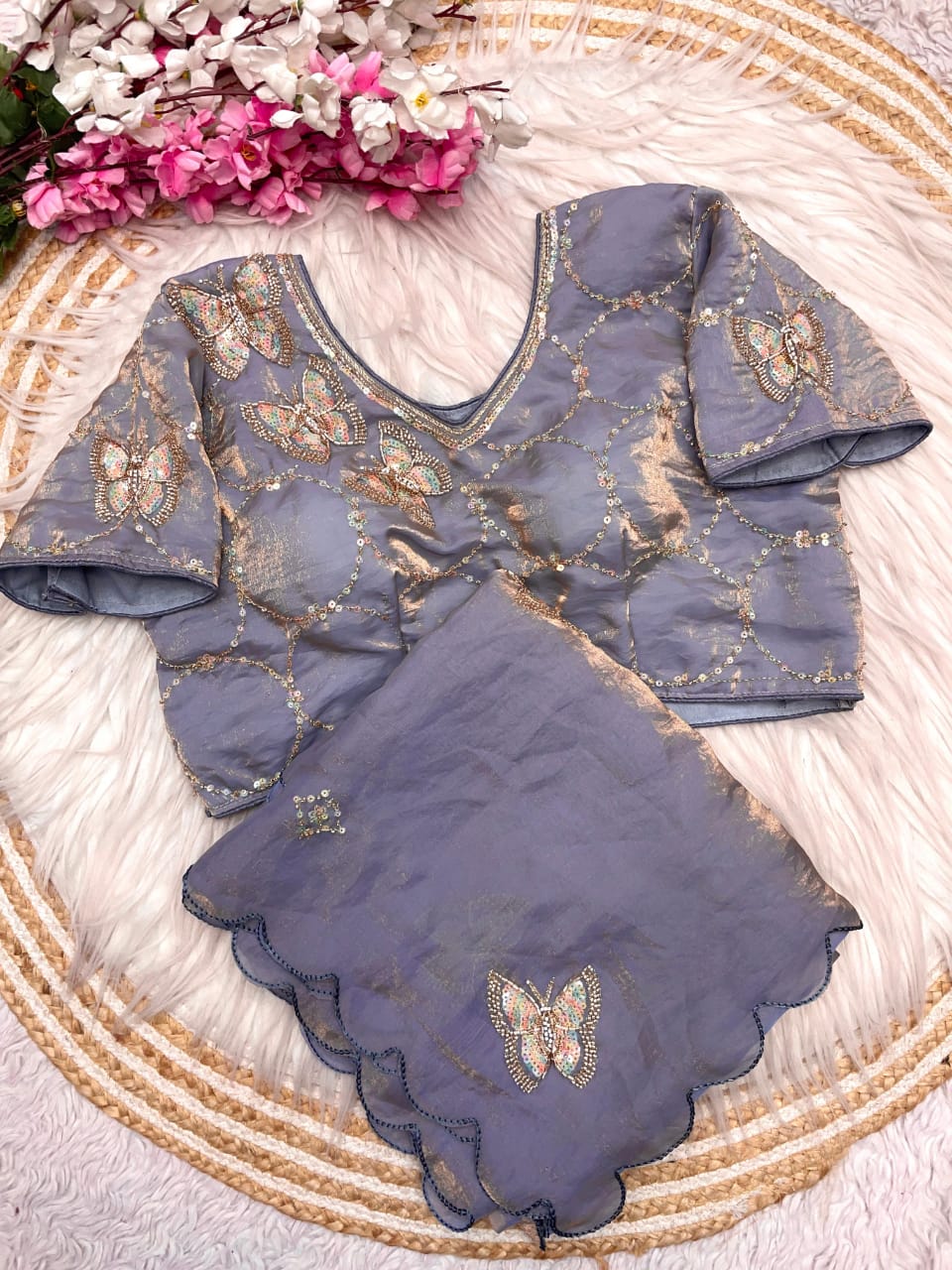 Fendi Satin Saree