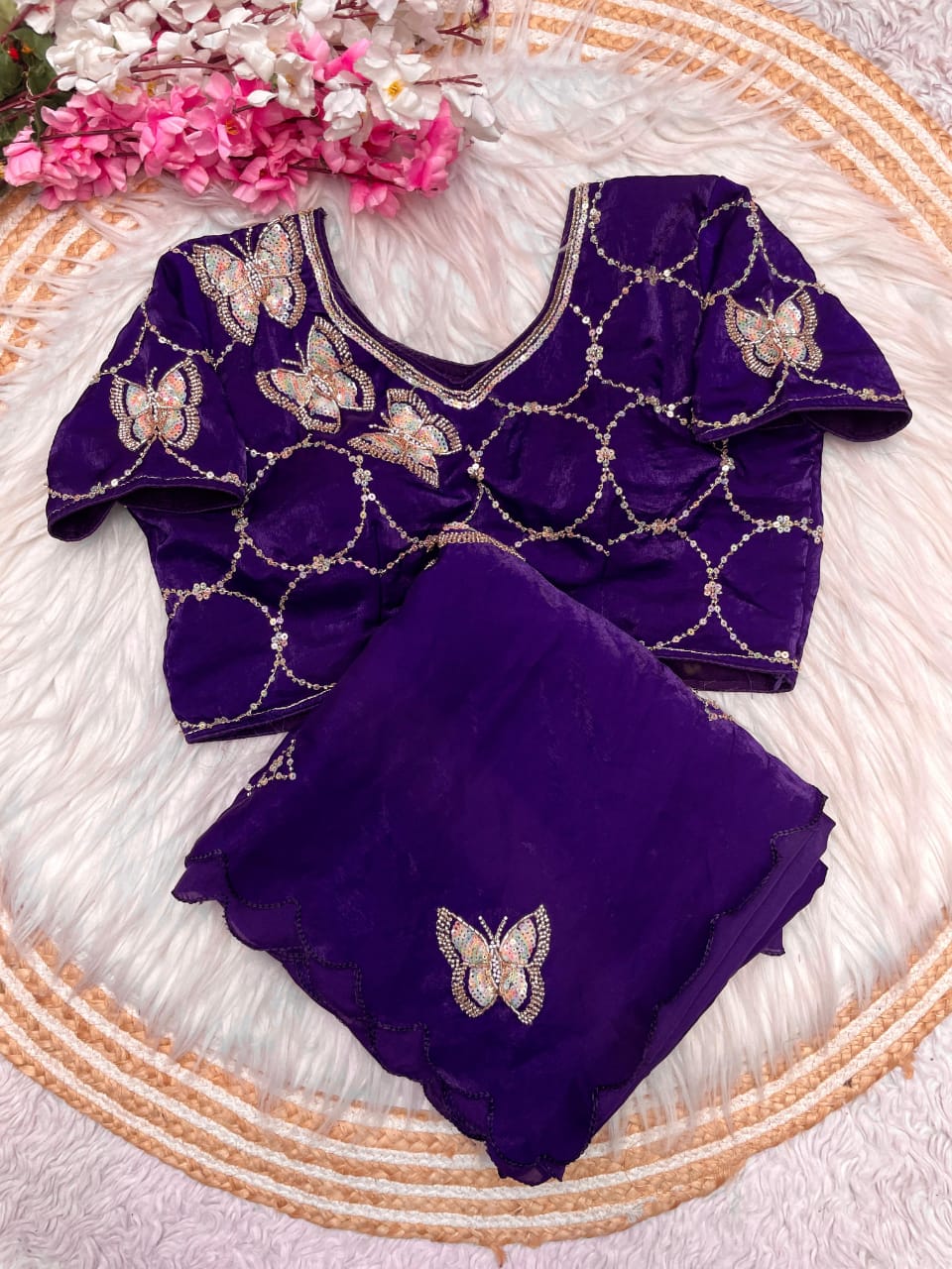 Fendi Satin Saree