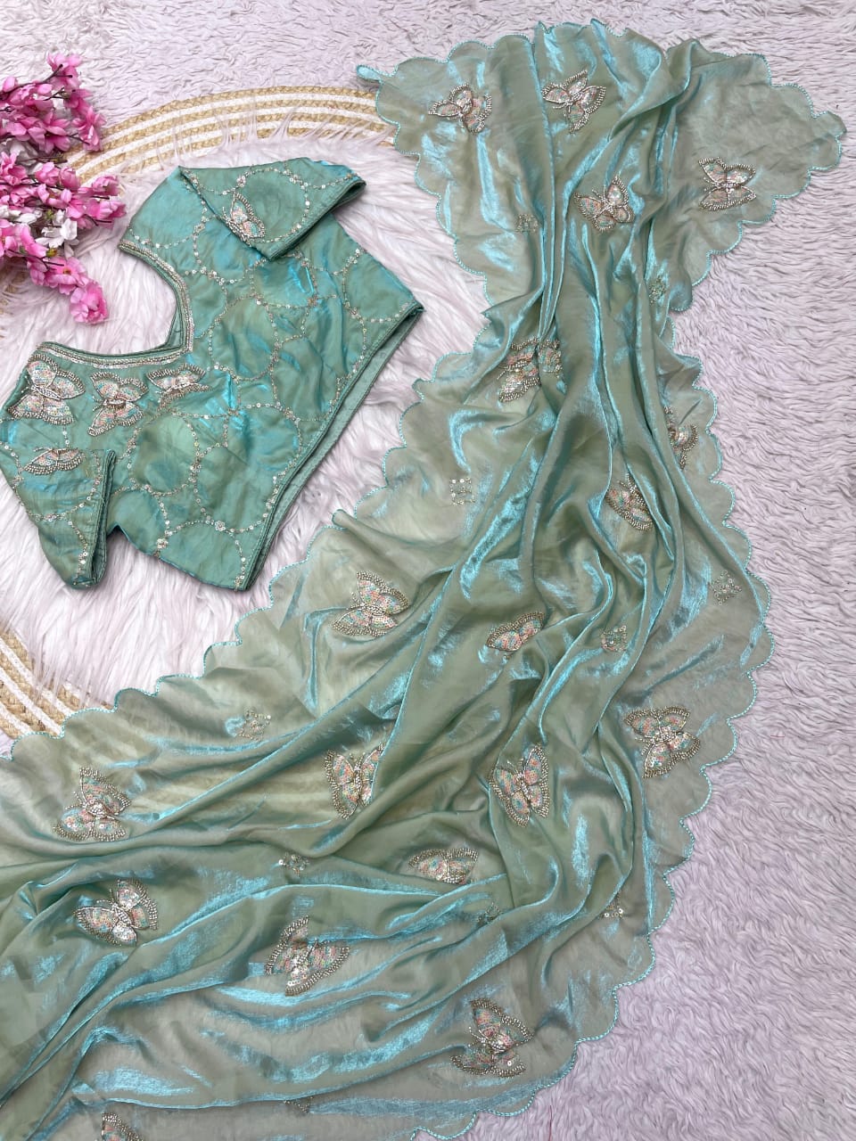 Fendi Satin Saree