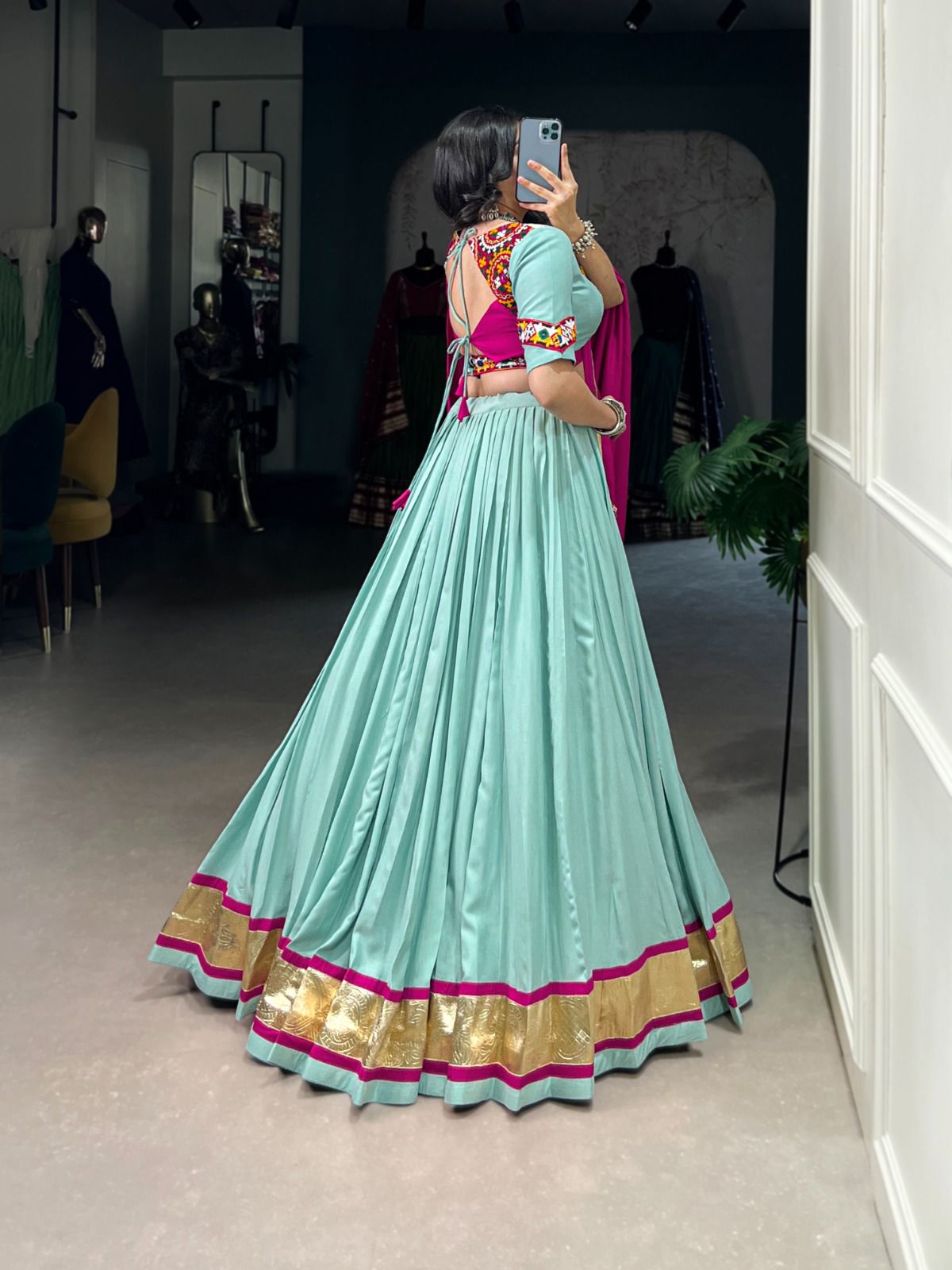 Pure Rayon Lehenga (Stitched)