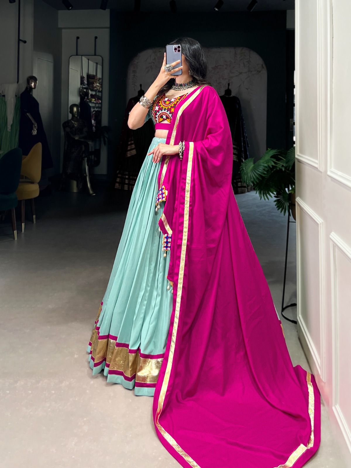 Pure Rayon Lehenga (Stitched)