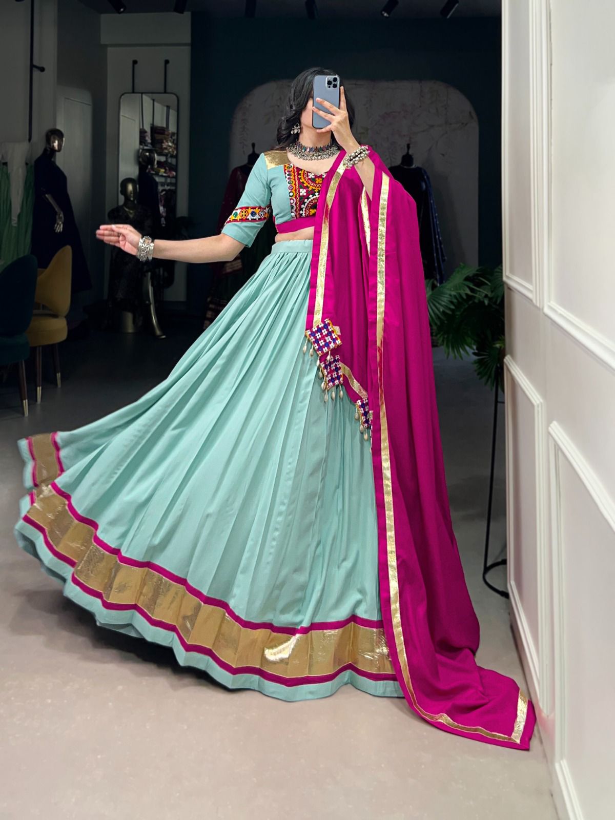 Pure Rayon Lehenga (Stitched)