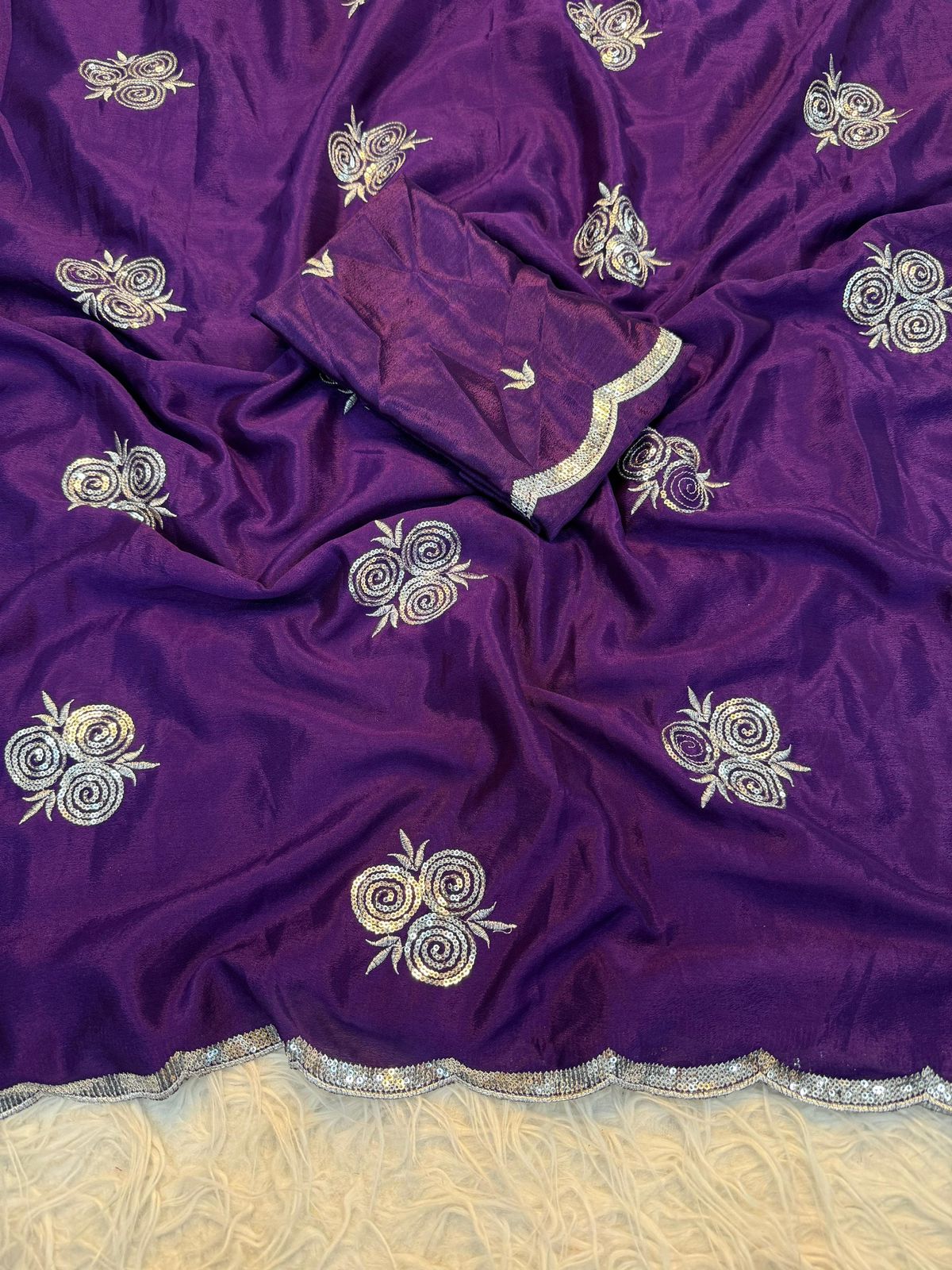 Pure Chinnon Saree