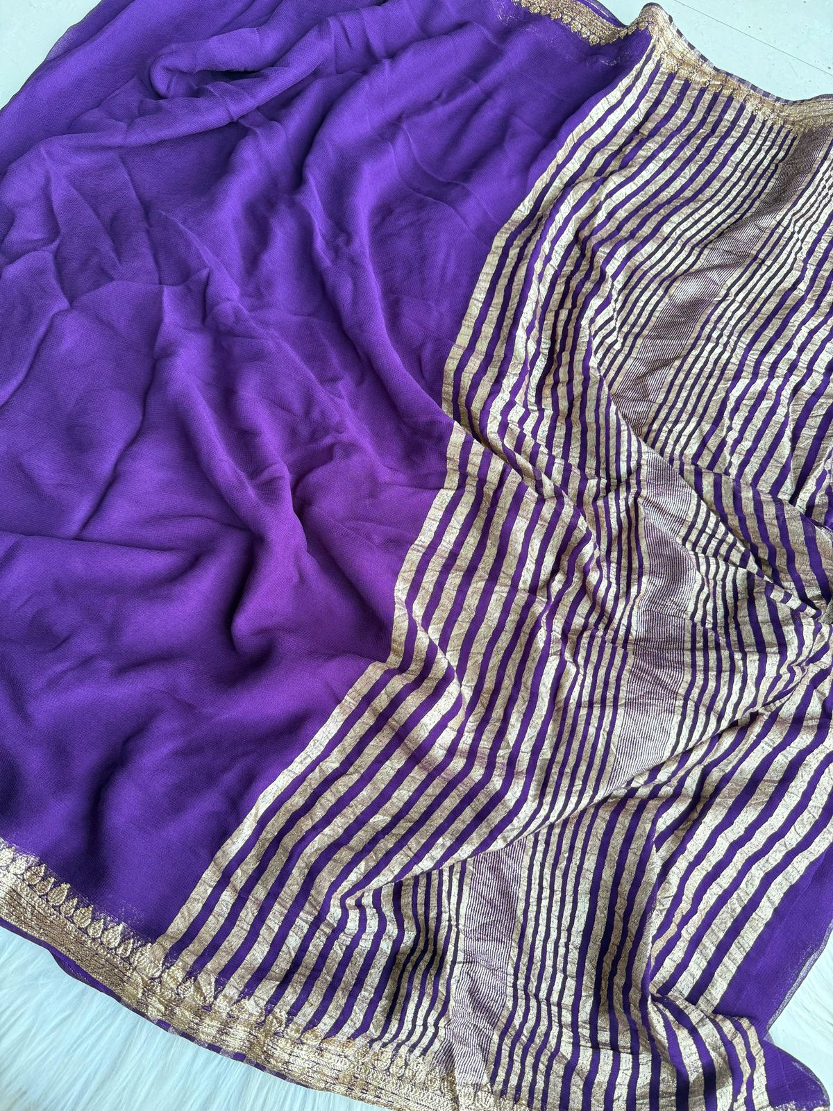 Pure viscose Georgette saree