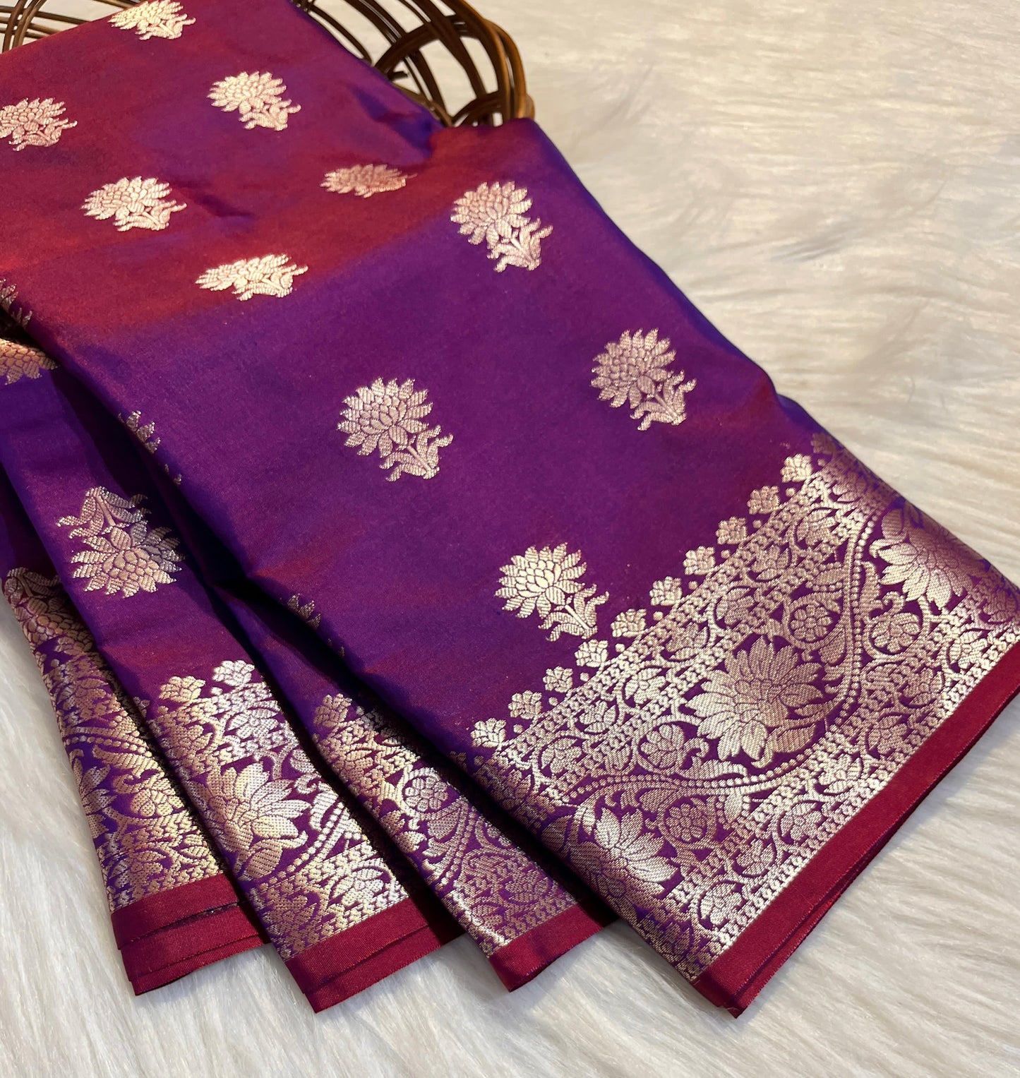 SEMI BANARASI KATAN SILK SAREE