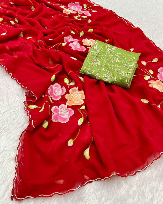 Soft Georgette Fabric Saree