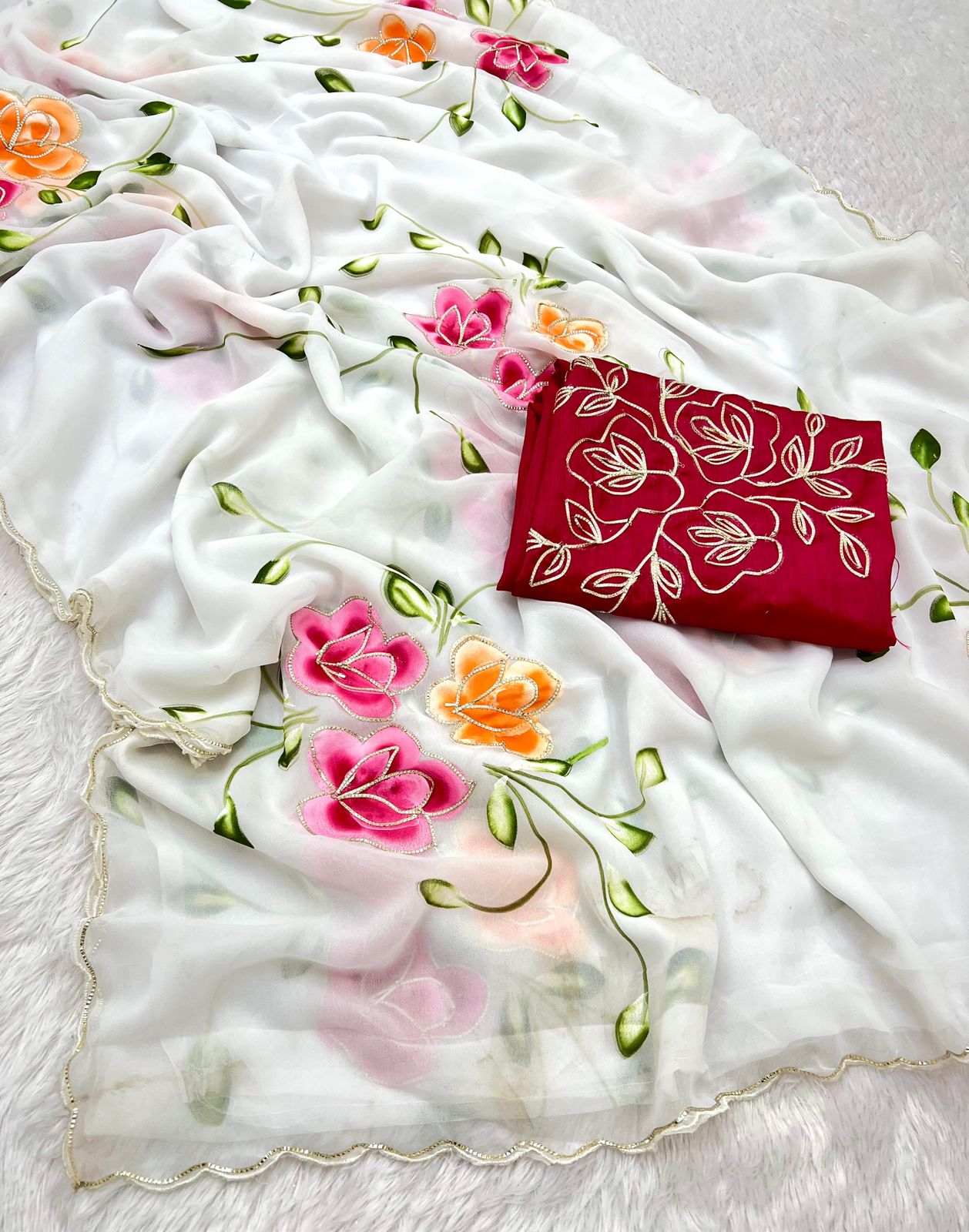 Soft Georgette Fabric Saree