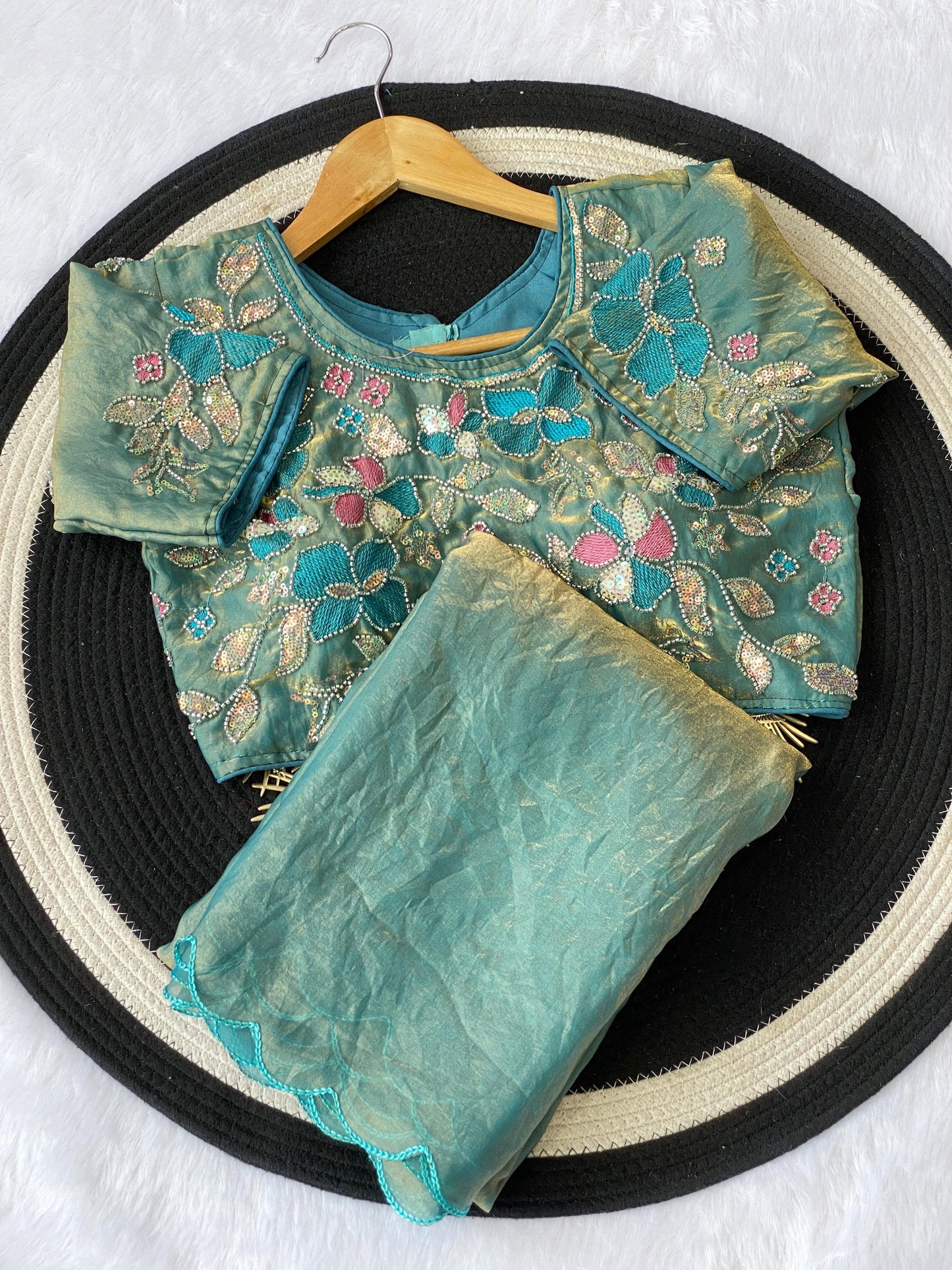 Beautiful soft space silk Saree
