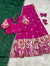 Half saree fully stitched lehanga